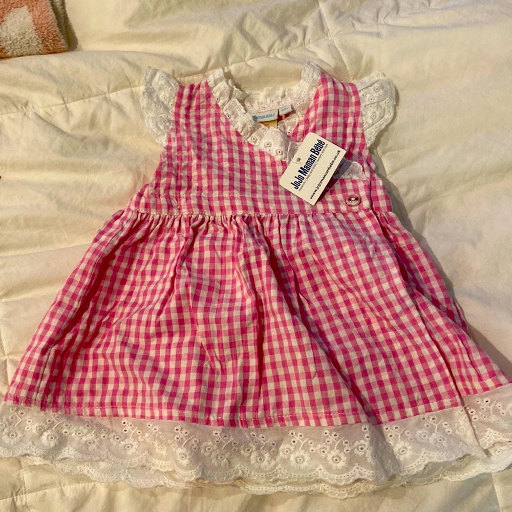 JoJo Maman Bebe baby girl dress 0-3 months with bloomers